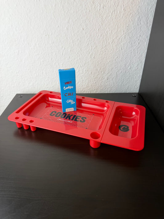 Cookies Rolling Tray 2.0 Schwarz&Rot Limited Edition +Cali 1g. Gratis - CloudyMinds
