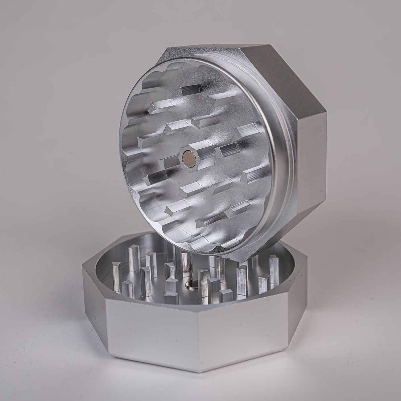 Black Leaf OKTAGON Grinder 3-tlg. silber