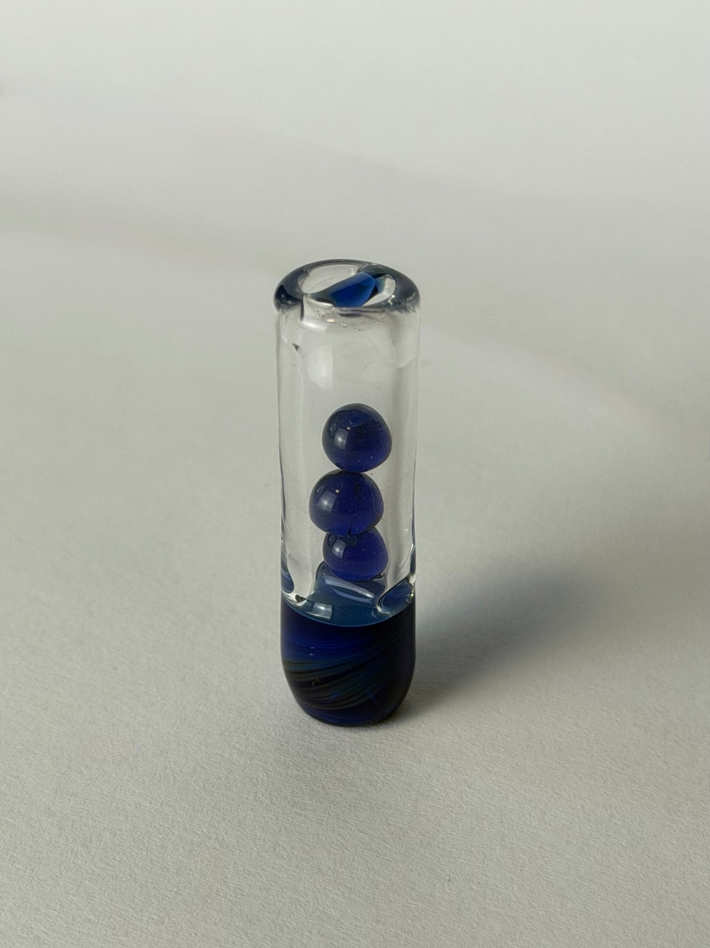 Birdhouse Glass GlasTip Blue Pearls