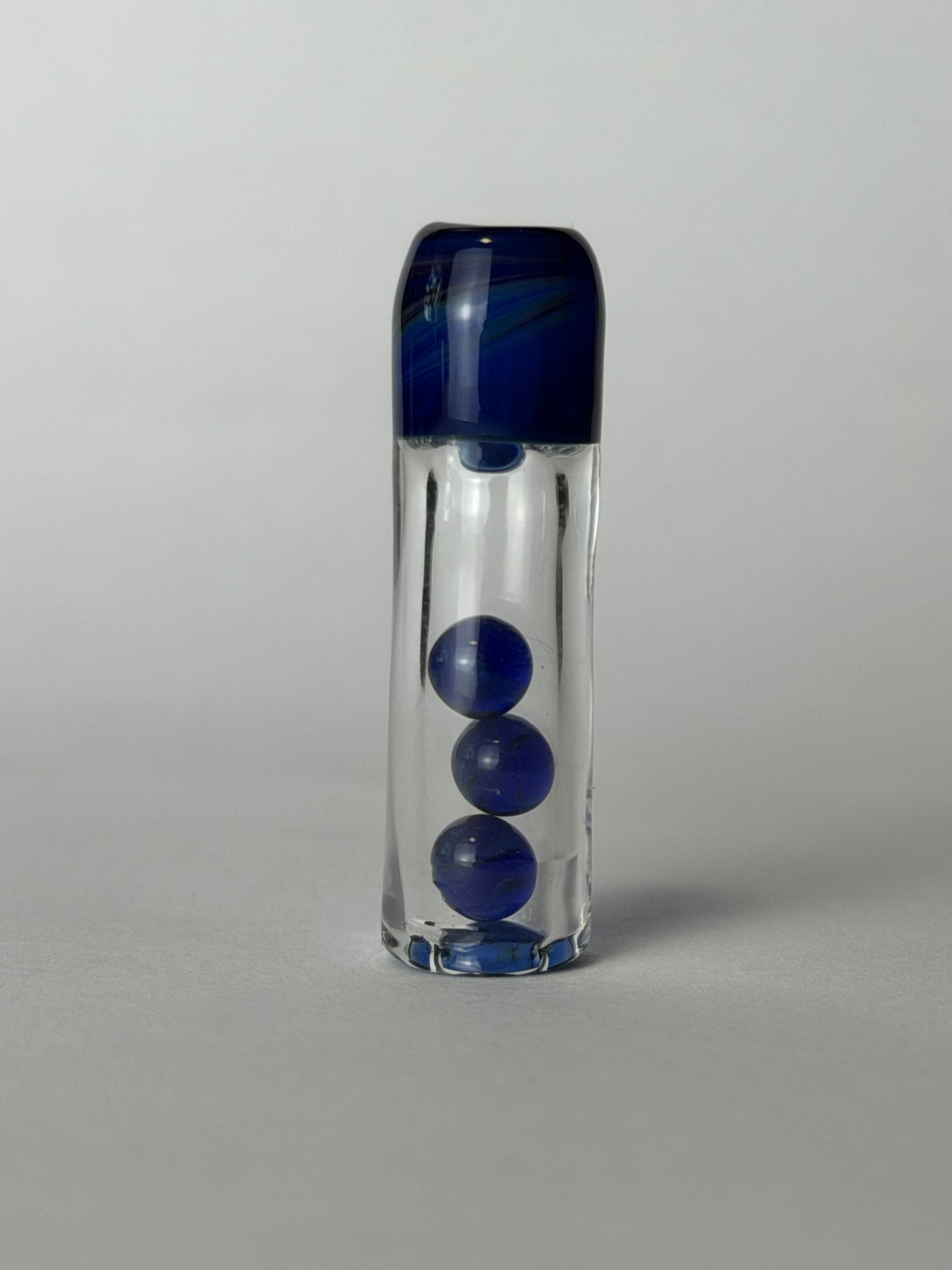 Birdhouse Glass GlasTip Blue Pearls