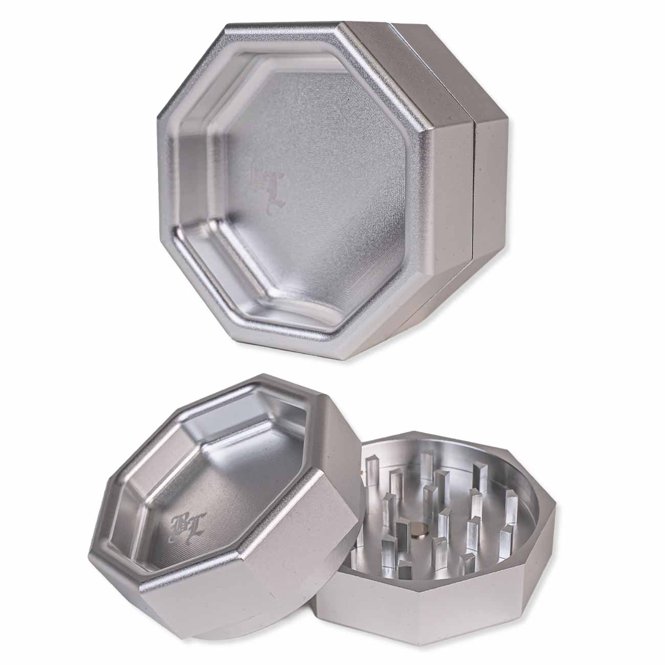 Black Leaf OKTAGON Grinder 3-tlg. silber