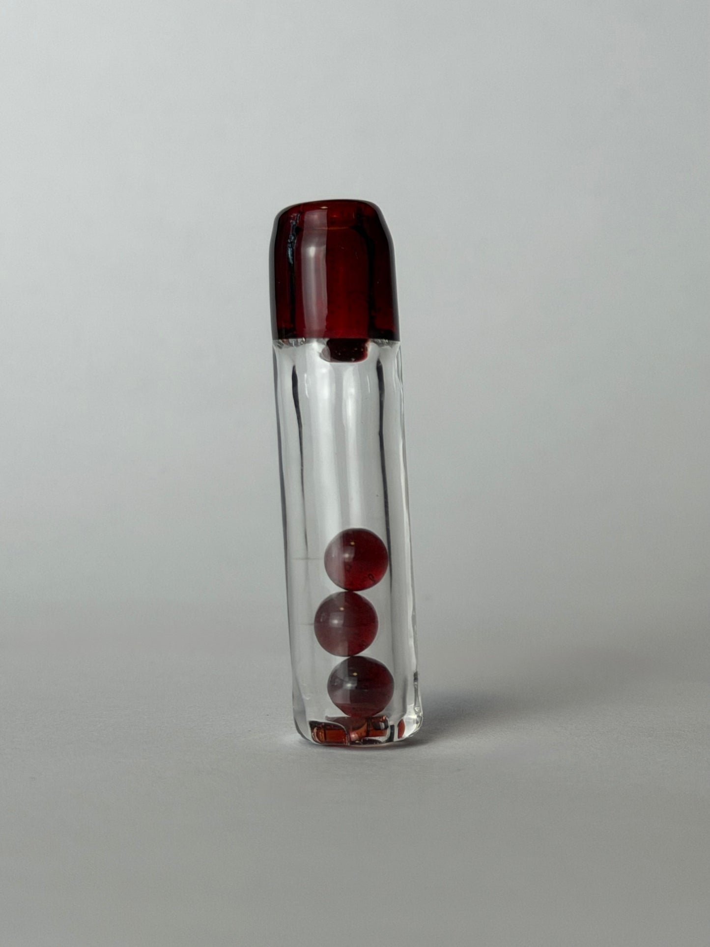 Birdhouse Glass GlasTip Red Pearls