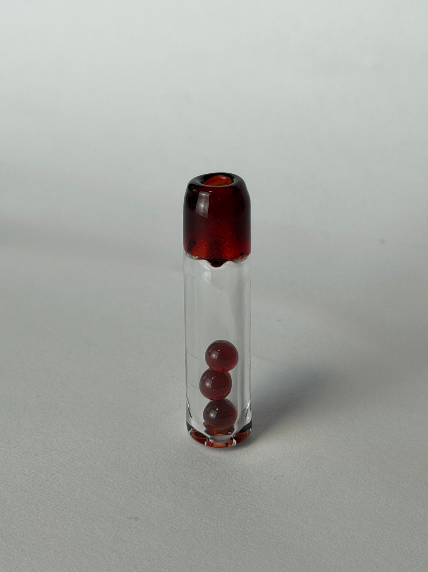 Birdhouse Glass GlasTip Red Pearls