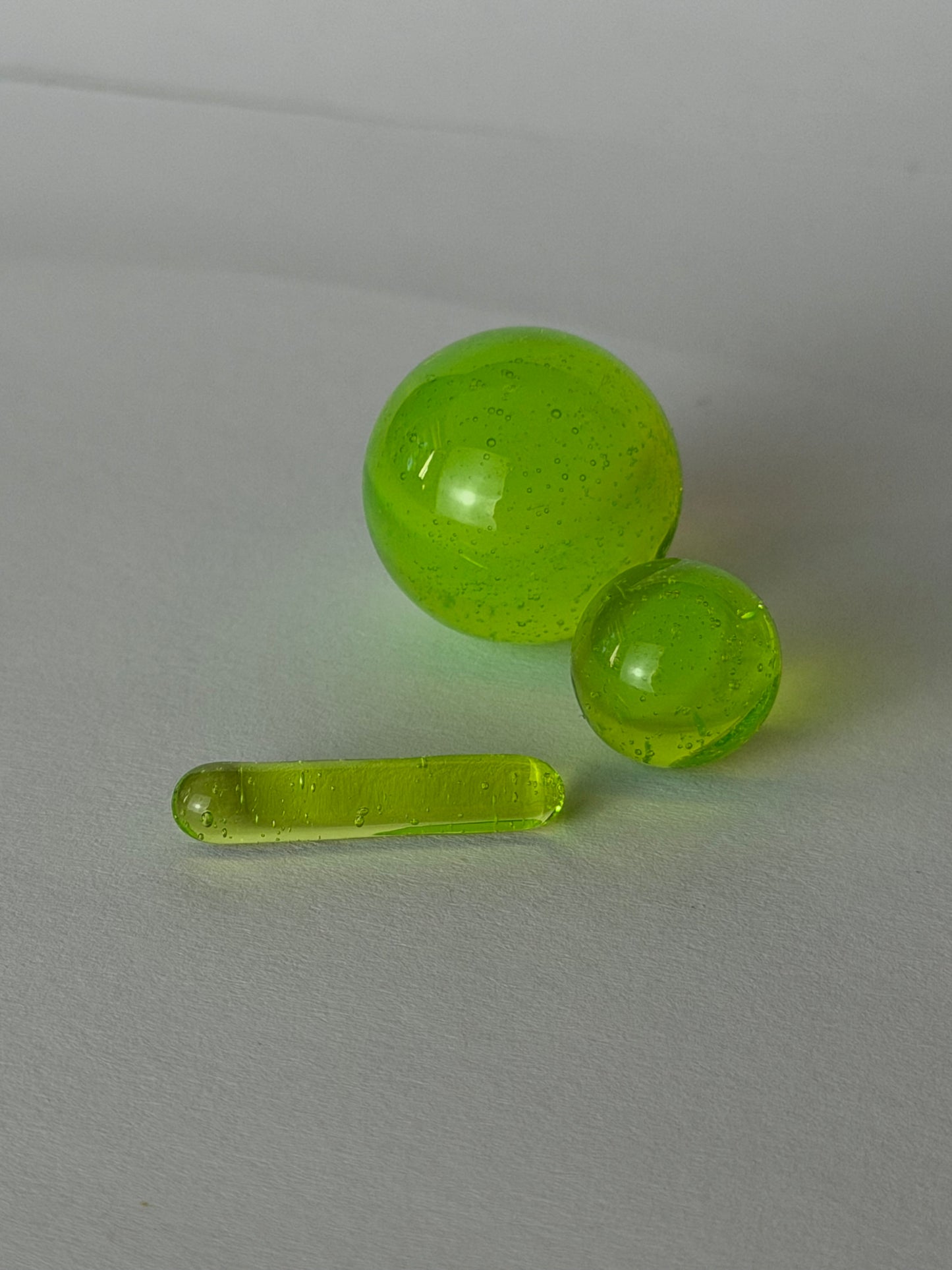 Birdhouse Glass Dabbing Set Shiny Green