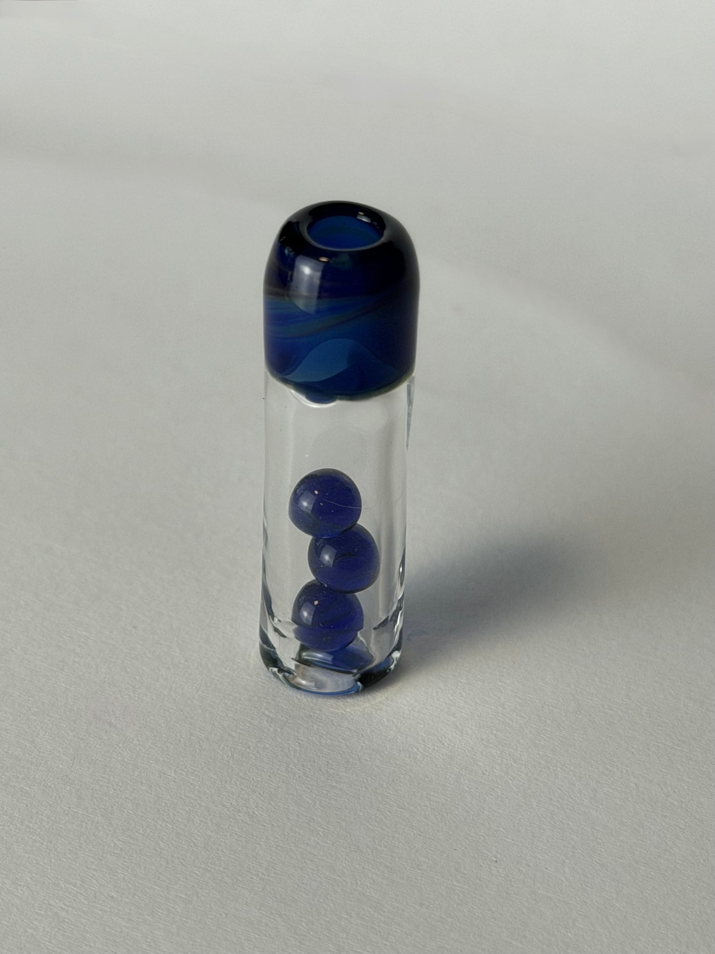 Birdhouse Glass GlasTip Blue Pearls