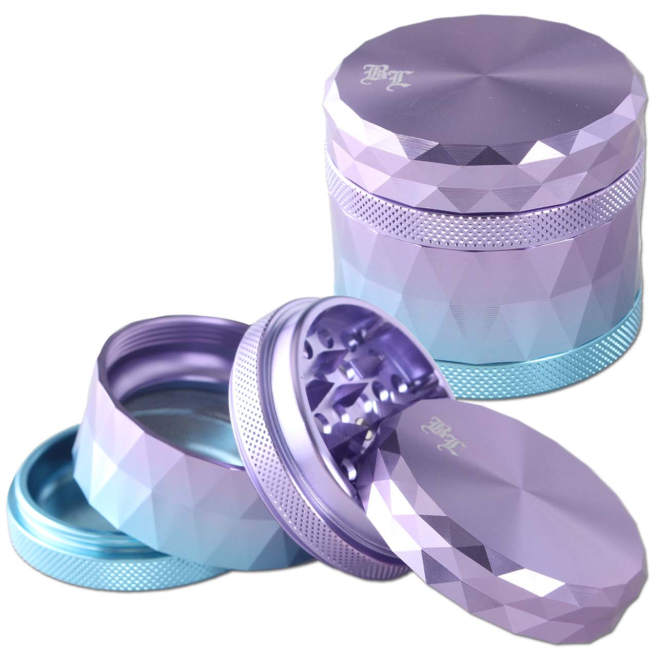 Black Leaf Alu Grinder 4-tlg. changierend blau/lila