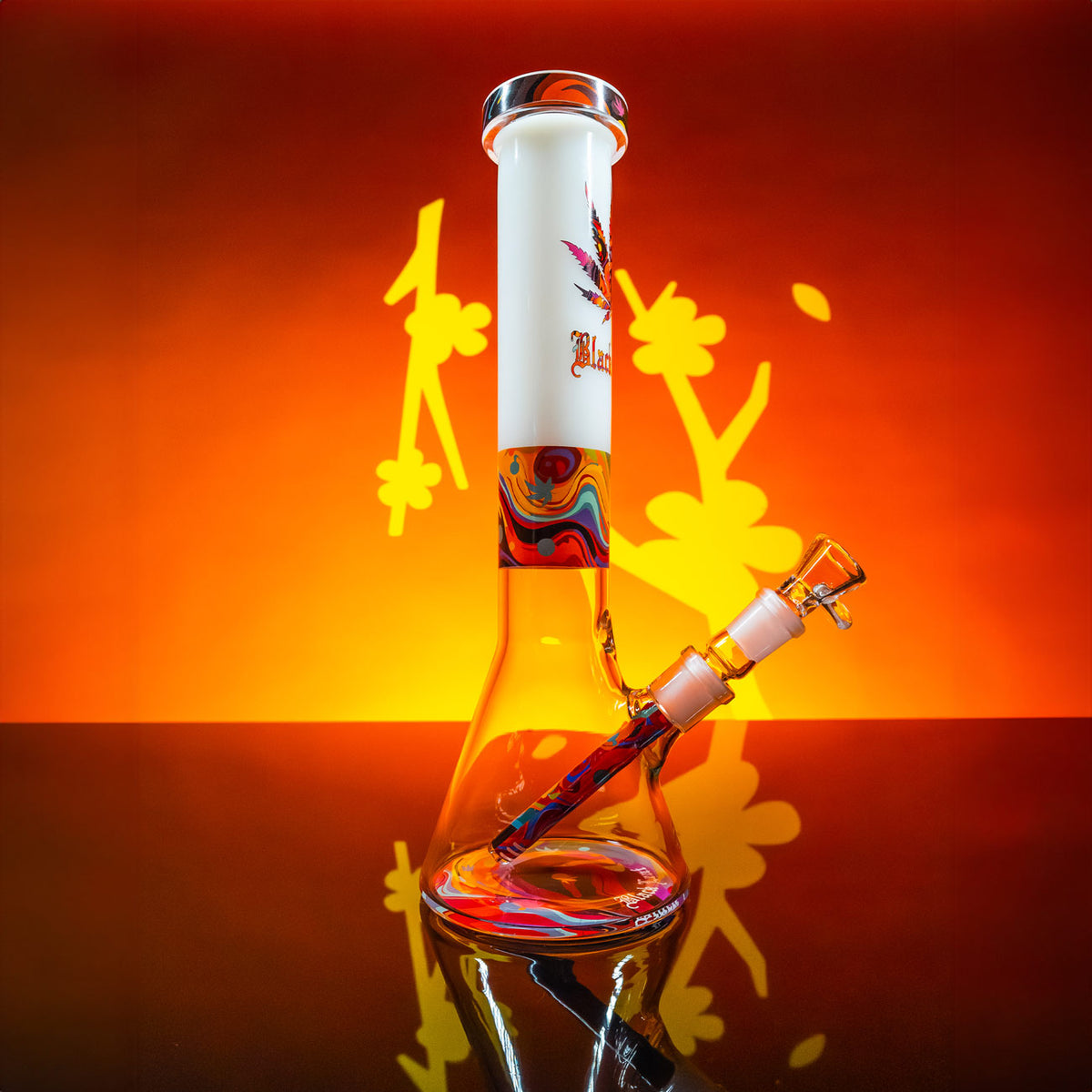 Black Leaf Beakerbong COLOURFUL