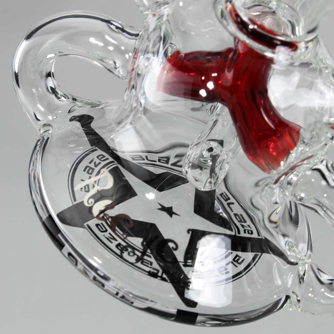 BLAZE GLASS Super Recycler DabRig rot