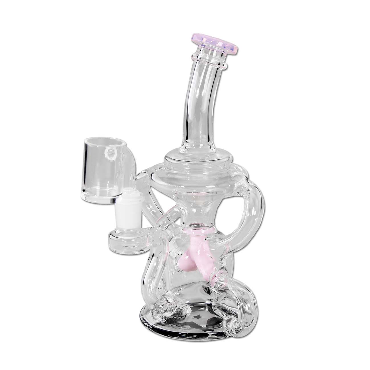 BLAZE GLASS Super Recycler DabRig rot
