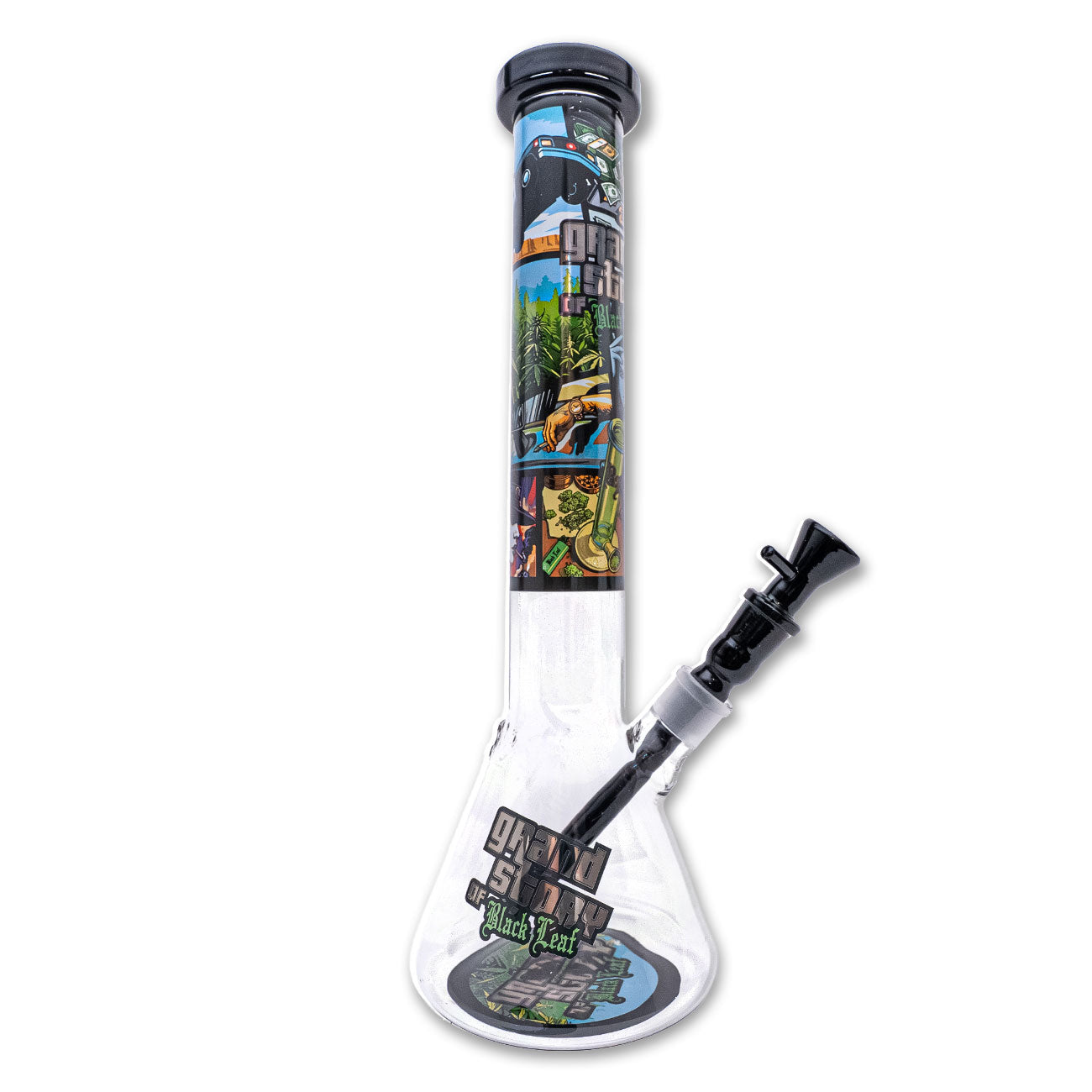 Black Leaf Beaker "GRAND STORY OF BLACK LEAF"