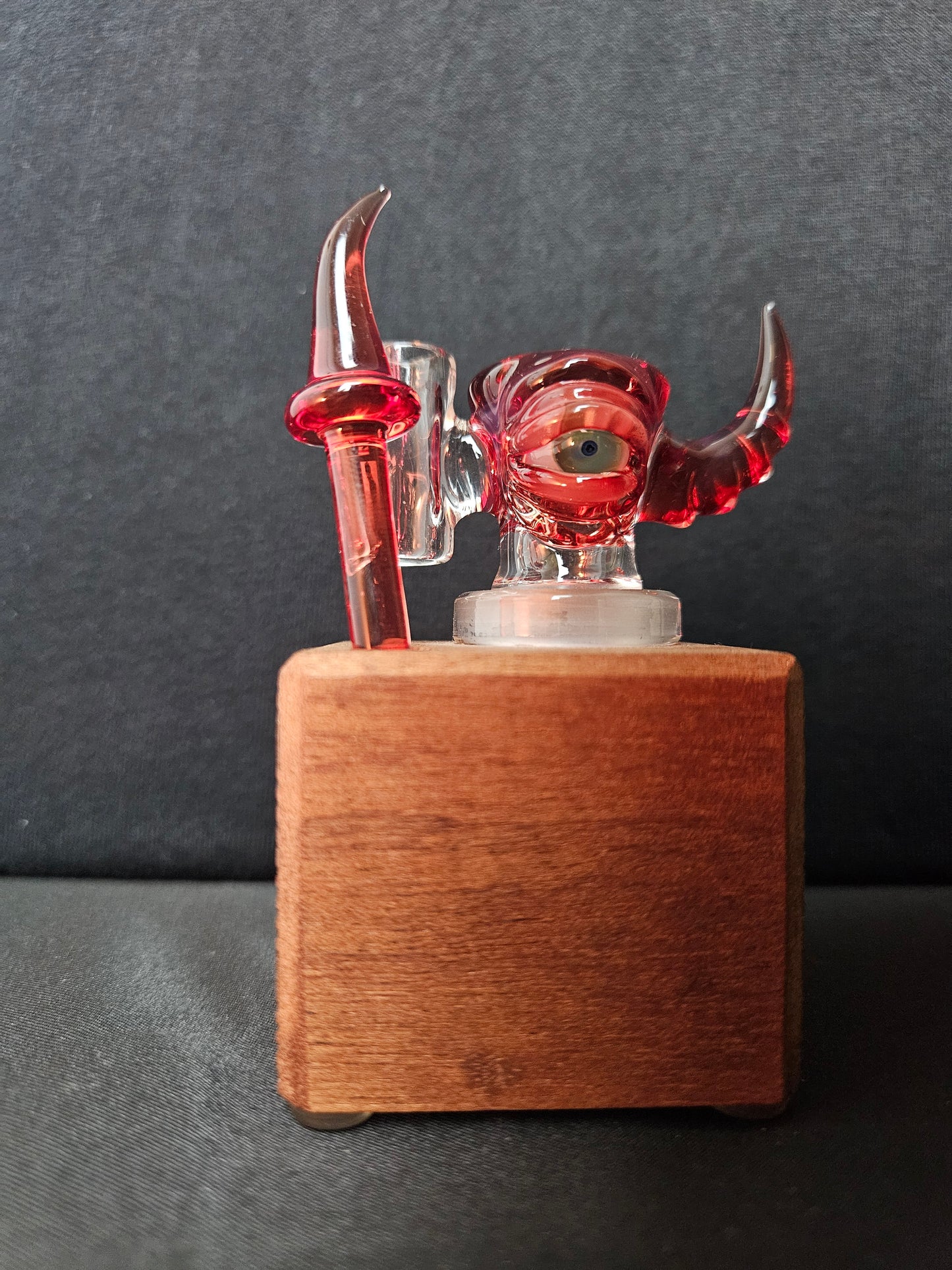 Dippy Glass - Rote Bowl mit Toker