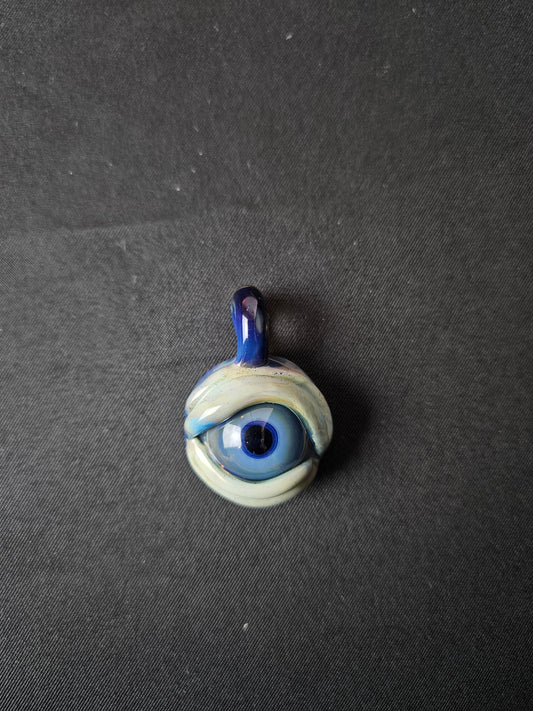 Dippy Glass - Pendant Auge / weiß
