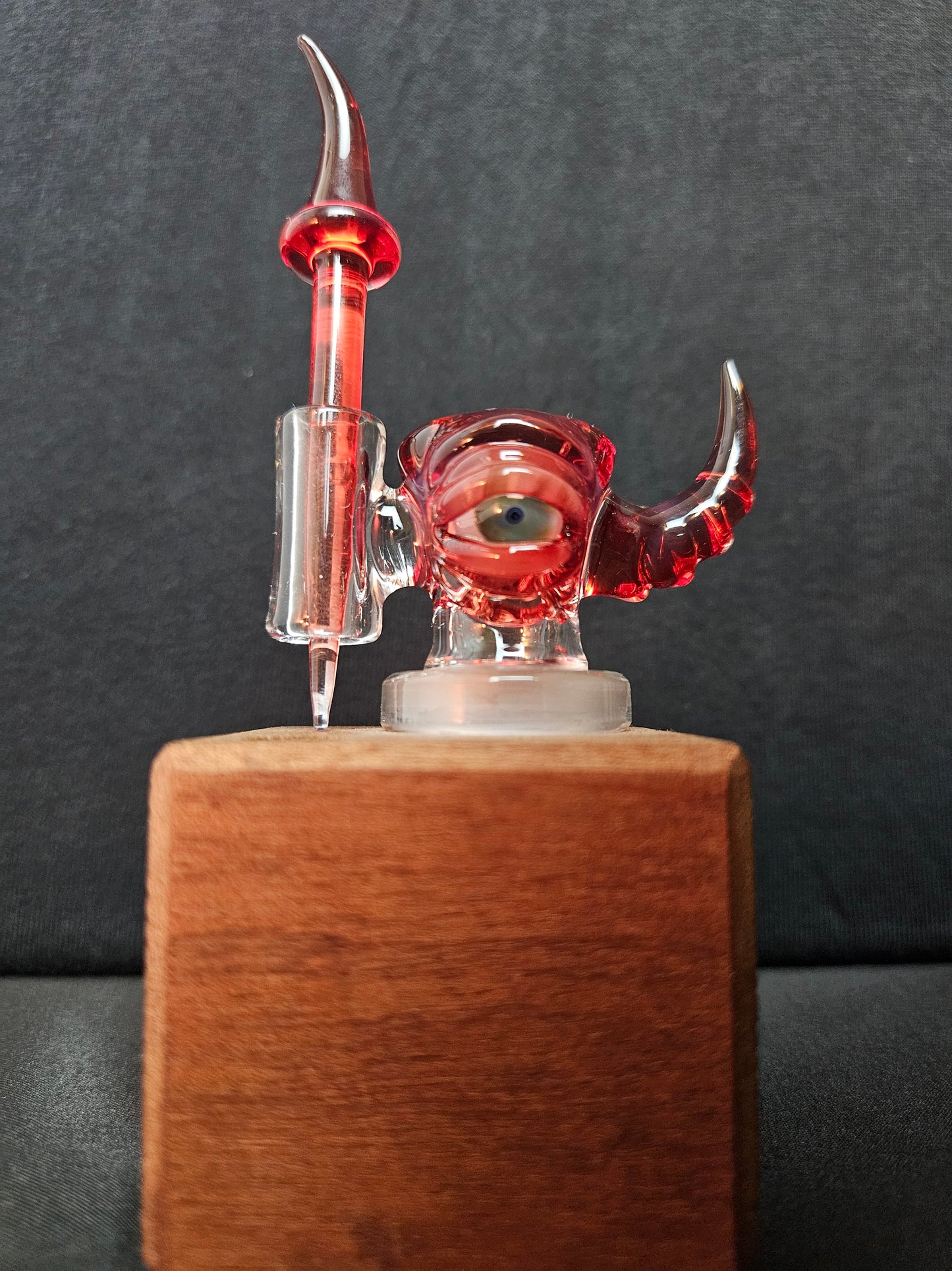 Dippy Glass - Rote Bowl mit Toker